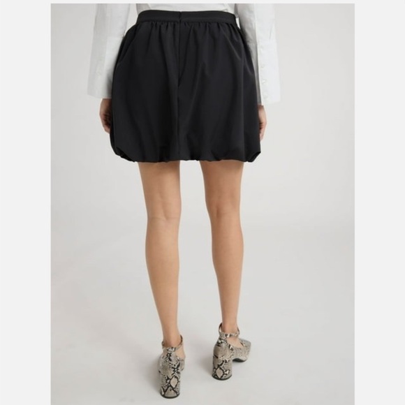 Black Bubble Hem Mini Skirt for Women - Sleek Everyday Mini - Picture 3 of 11